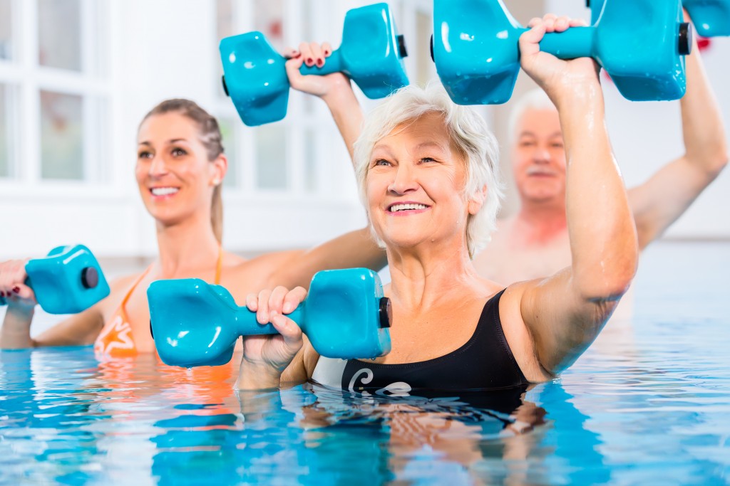 Water aerobics is a great way to strengthen, tone, and build muscle.